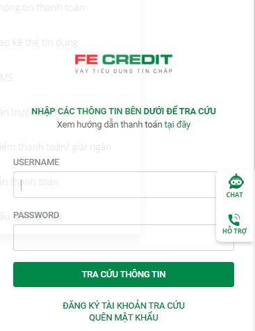 Đăng nhập để tra cứu thông tin