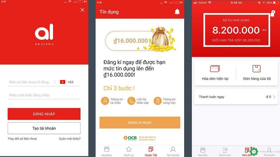 Akulaku hỗ trợ vay tiền mặt nhanh chóng