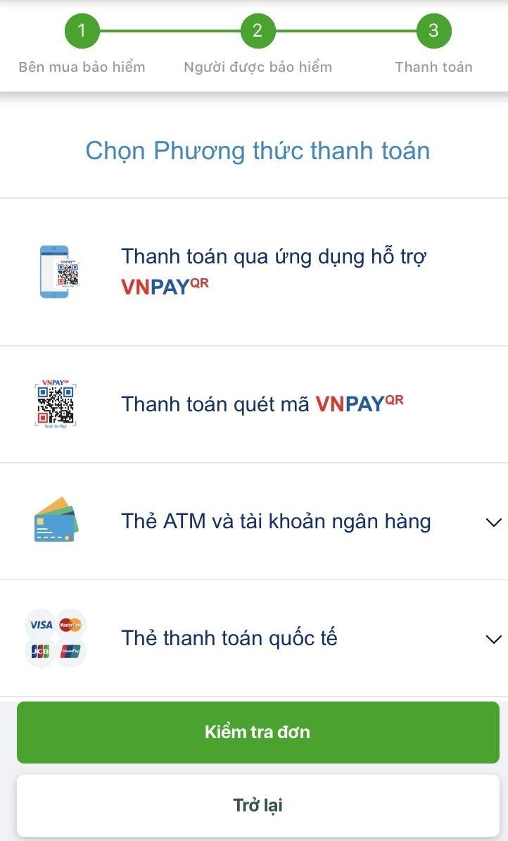 Chọn phương thức thanh toán phù hợp