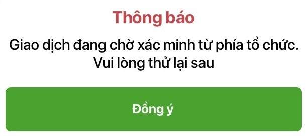Thông báo hoàn tất giao dịch