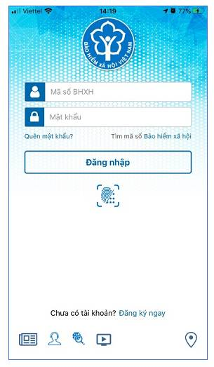 Chọn đăng nhập
