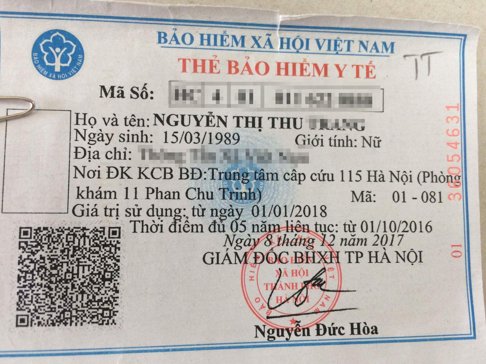 Thẻ bảo hiểm y tế bị sai tên sẽ được cấp lại