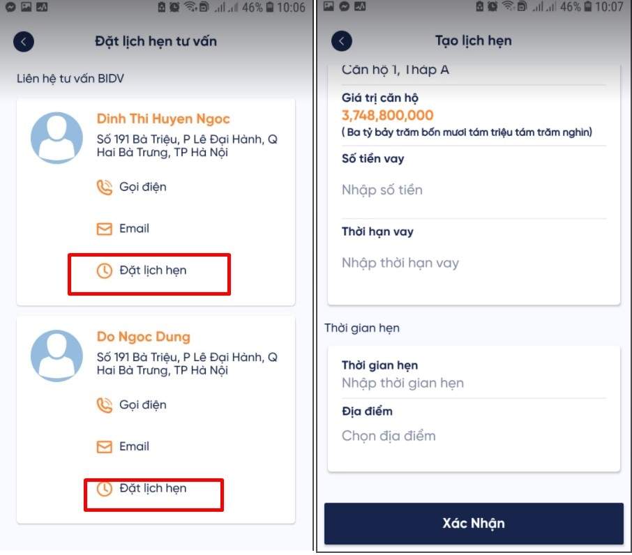 Chọn nhân viên tư vấn