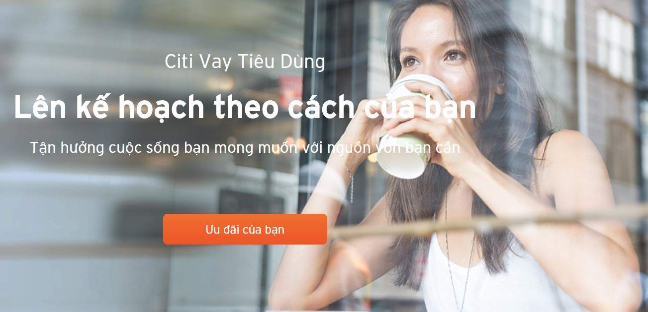 Vay tiêu dùng trả góp linh hoạt Citibank