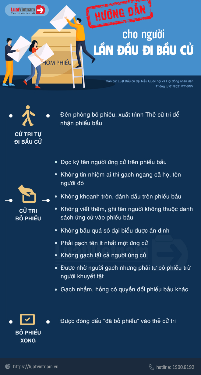 hướng dẫn bỏ phiếu cho người lần đầu đi bầu cử