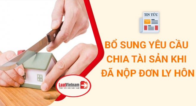 bo sung yeu cau chia tai san khi da nop don ly hon