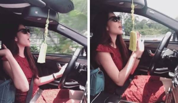 buông cả hai tay khi lái ô tô