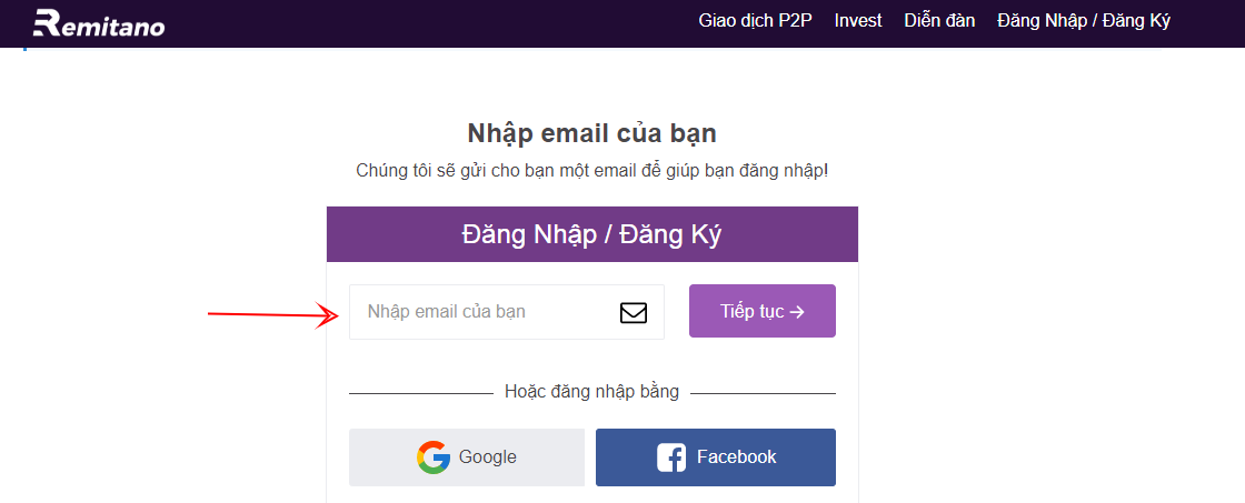 Mở tài khoản trên Remitano