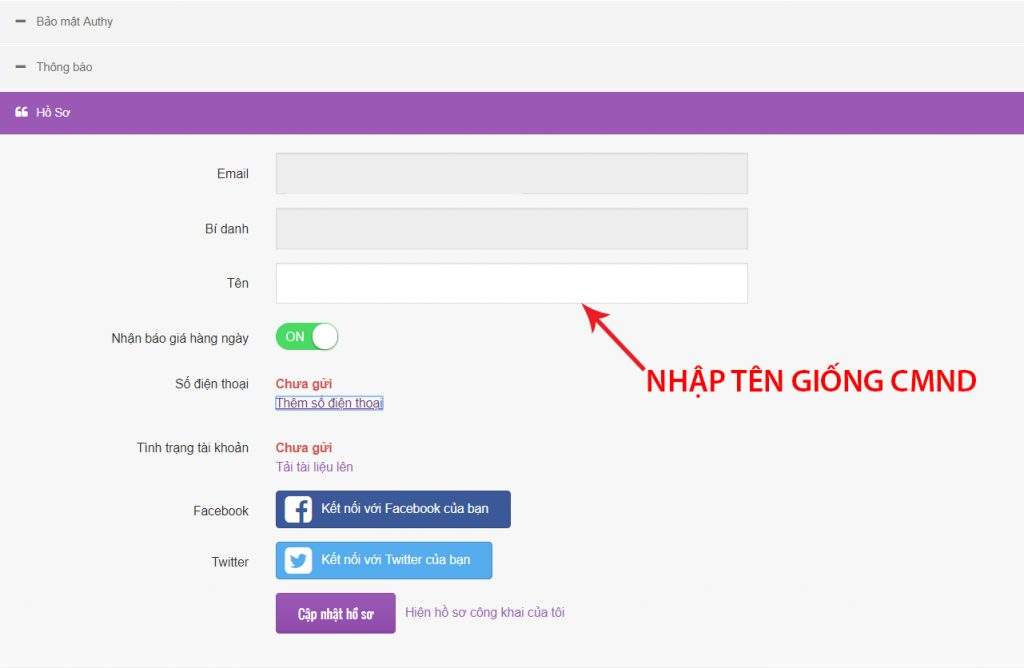 Cách xác thực danh tính tài khoản trên remitano