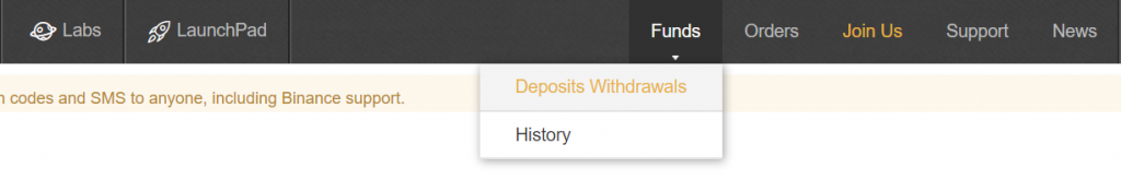 Cách nạp Bitcoin vào tài khoản Binance
