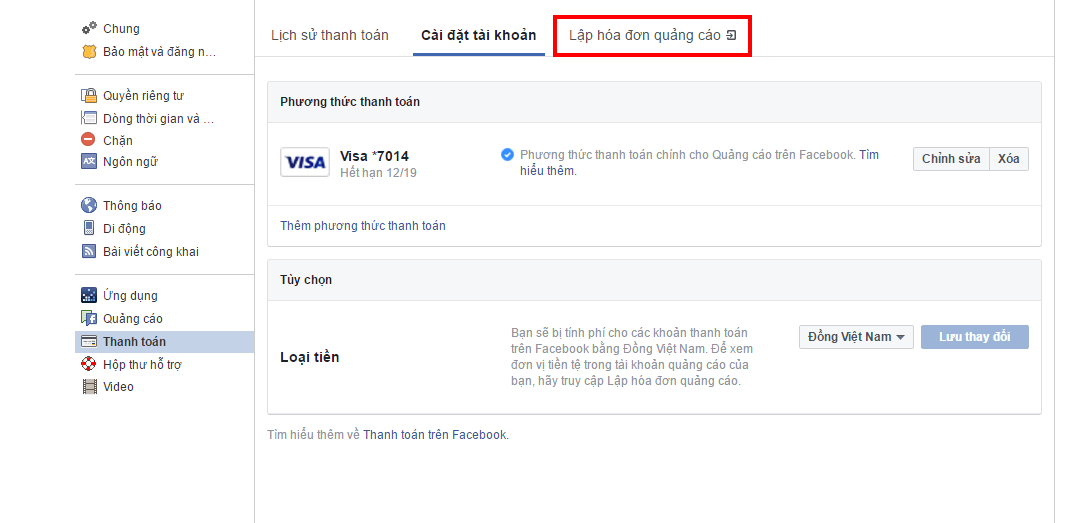 Kích hoạt tài khoản chạy quảng cáo Facebook