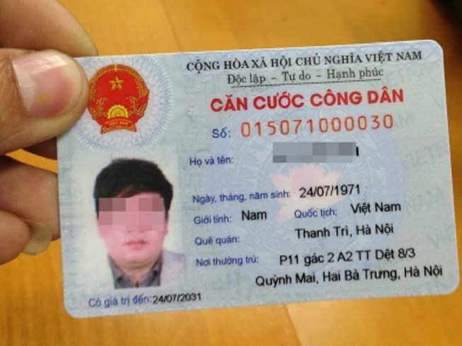 thẻ căn cước công dân bị thu hồi tạm giữ