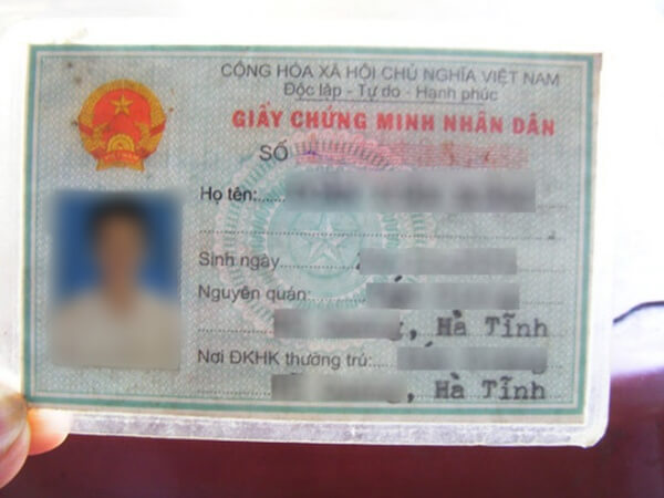 chứng minh nhân dân bị mờ