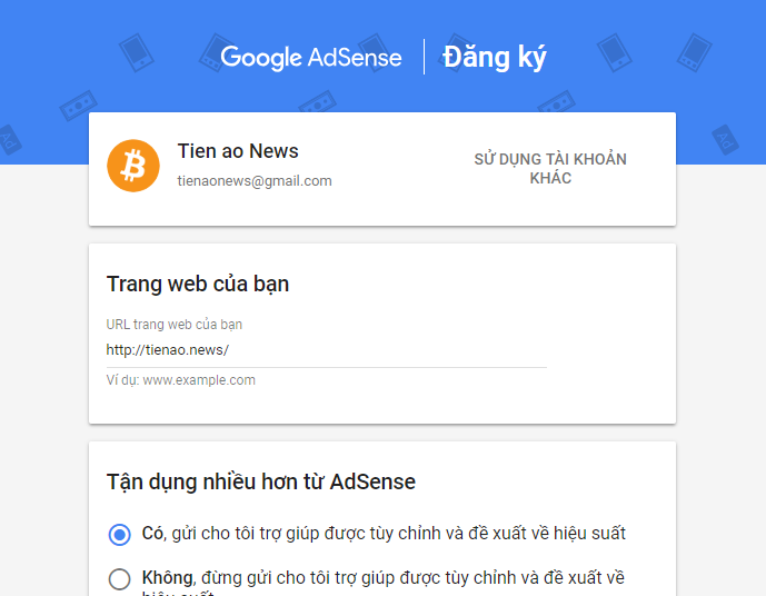 dang ky adsense 2 Google Adsense là gì? Hướng dẫn cách đăng ký tài khoản Google Adsense 2021