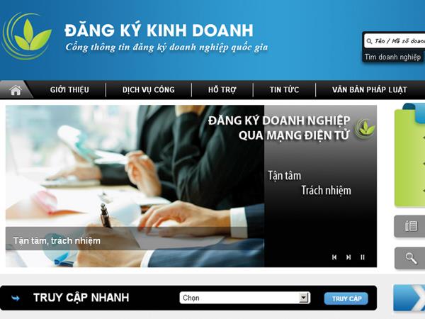 Đăng ký doanh nghiệp qua mạng điện tử