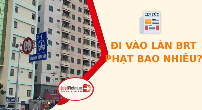 Đi vào làn đường BRT bị phạt bao nhiêu tiền?