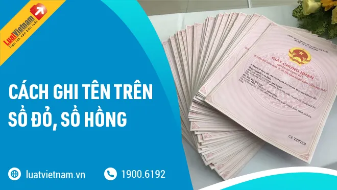 ghi tên trên sổ đỏ