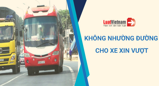 không nhường đường cho xe xin vượt