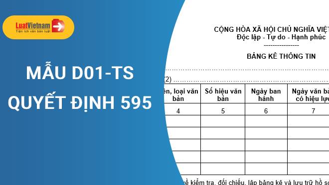Mẫu D01-TS và hướng dẫn lập chuẩn nhất theo Quyết định 595