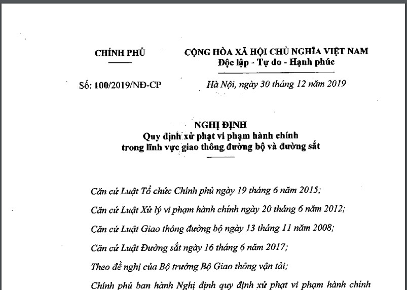 Toàn văn Nghị định 100 đã được LuatVietnam cập nhật