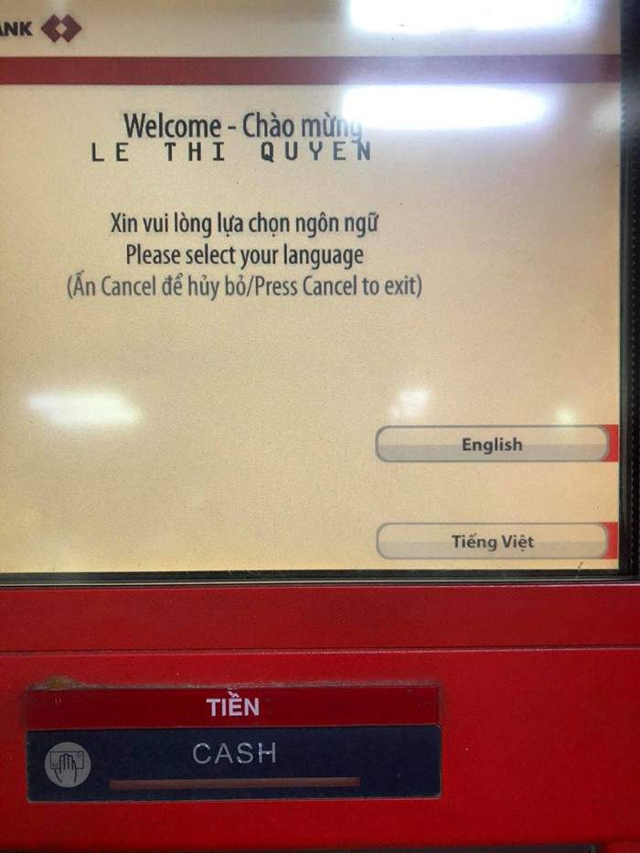 Cho thẻ vào cây và chọn ngôn ngữ 