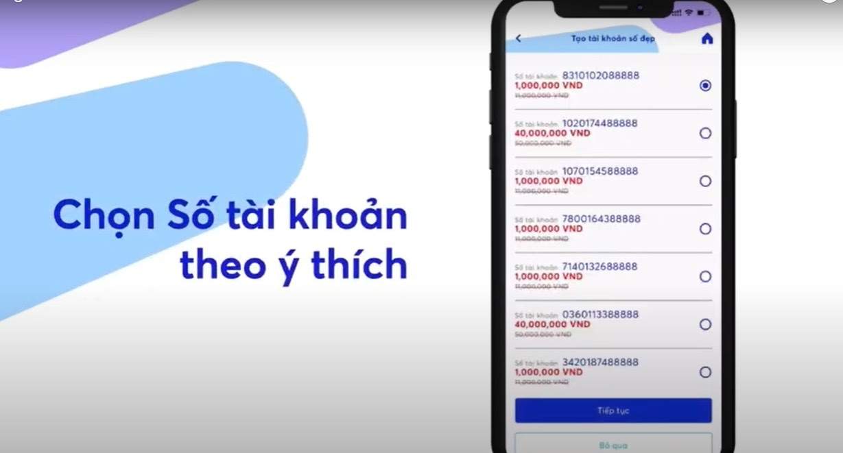 Lựa chọn tài khoản số đẹp