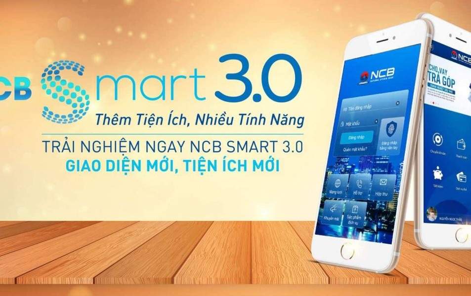 Giao diện ngân ngân hàng điện tử của NCB