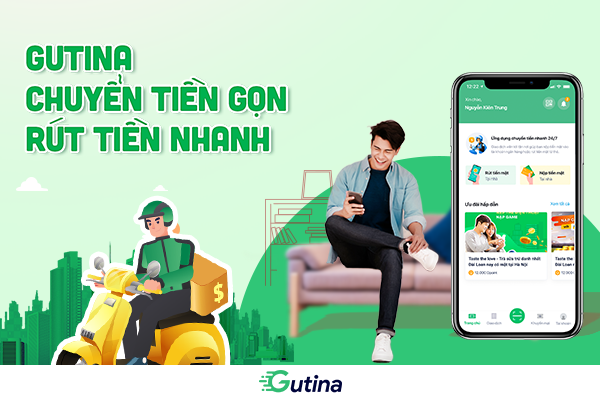 Gửi tiền qua ứng dụng Guitina 
