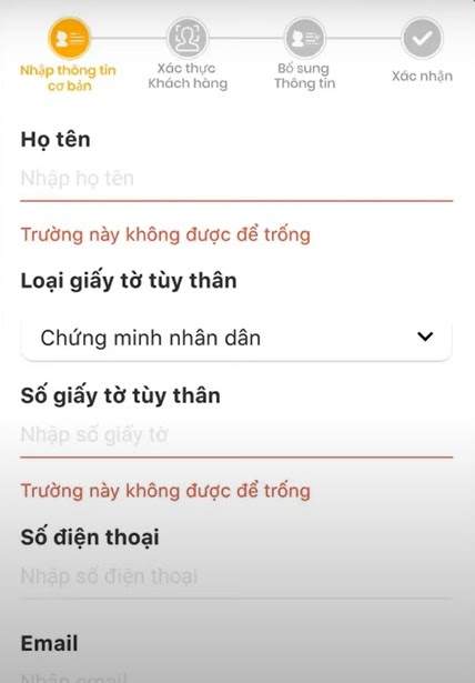 Nhập thông tin