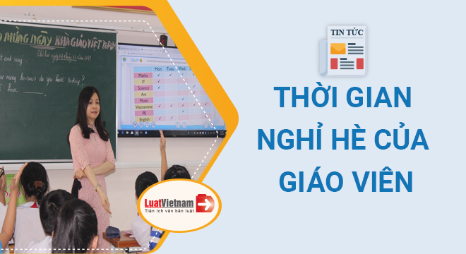 Thời gian nghỉ hè của giáo viên
