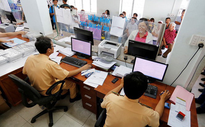 thu le phi truoc ba phuong tien giao thong