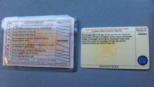Thủ tục đổi bằng lái xe bìa giấy sang vật liệu PET