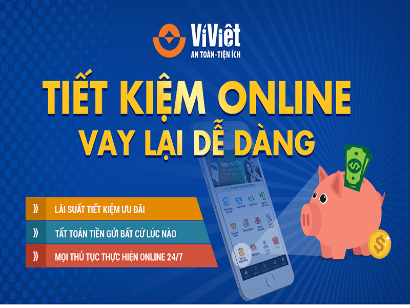 Tiết kiệm online trên Ví Việt