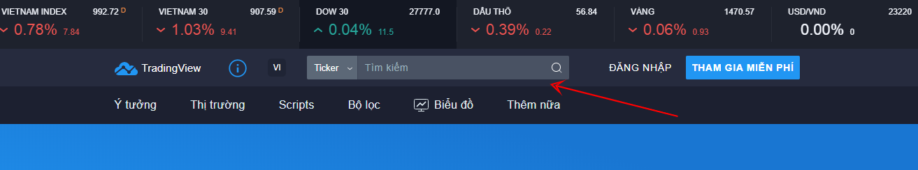 Tra cứu tỷ giá tiền ảo với Tradingview