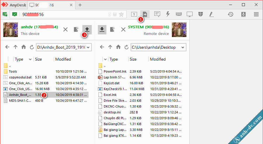 Truyền dữ liệu qua lại giữa 2 máy tính với AnyDesk