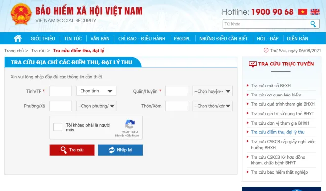 tra cuu dia diem thu