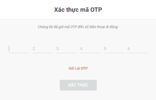 Nhập mã OTP