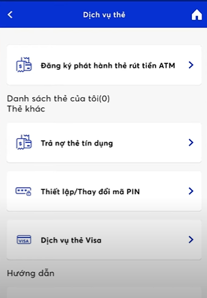 Đăng ký phát hành thẻ ATM