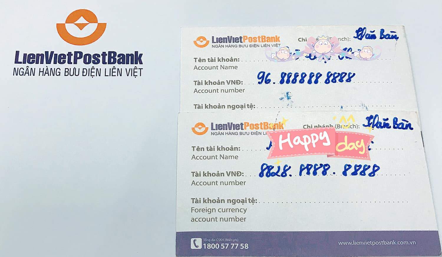 Khách hàng mở tài khoản số đẹp LienVietPostBank