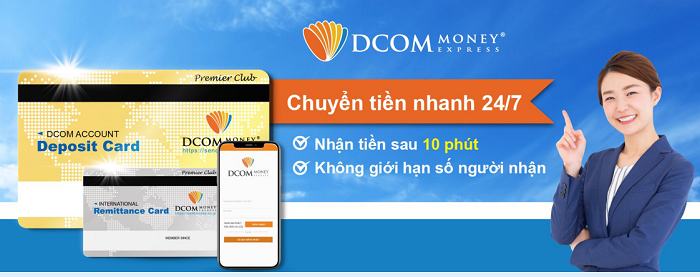 Chuyển tiền tại quầy giao dịch Dcom