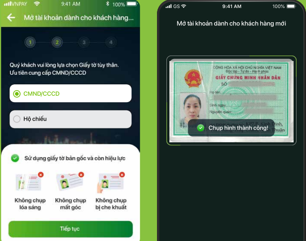Chụp ảnh giấy tờ tùy thân