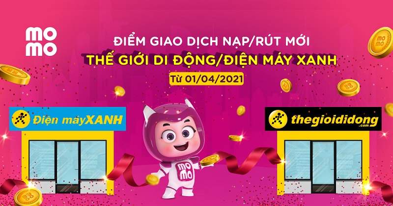 Nạp tiền vào ví Momo ở thế giới di động 