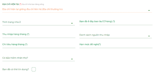 Hoàn thành đơn đăng ký