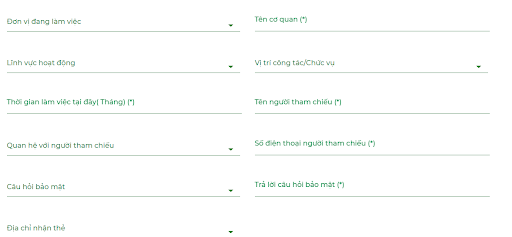 Khai báo thông tin thu nhập