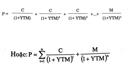 Công thức tính ytm trái phiếu