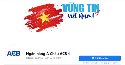 Liên với ACB qua Fanpage