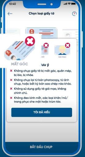 Chụp ảnh giấy tờ tùy thân