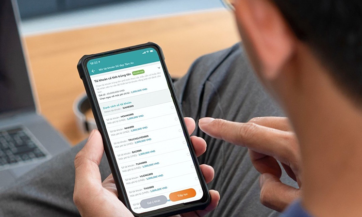 Khách hàng mở tài khoản số đẹp ABBank