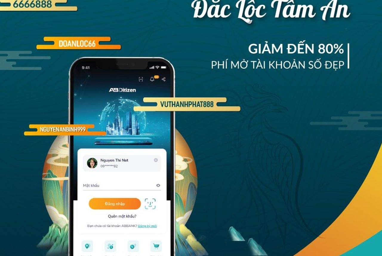 Mở tài khoản số đẹp ABBank