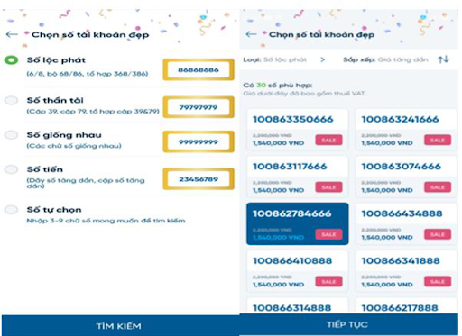 Số tài khoản đẹp VietinBank